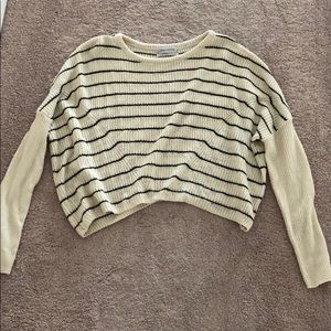 URBAN OUTFITTERS Cream Striped Sweater
